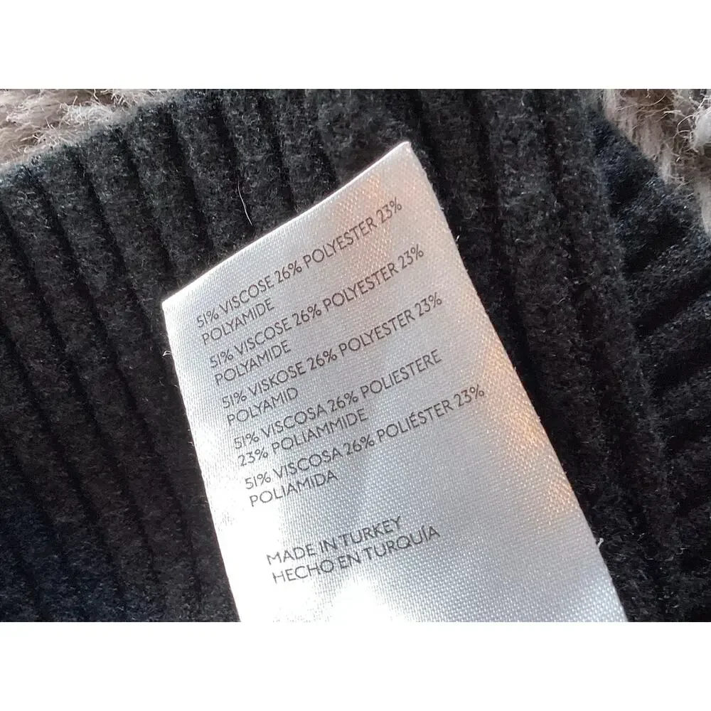 Free People Women's Button Front Naiome Micro Ribbed Cropped Vest Black SZ Large